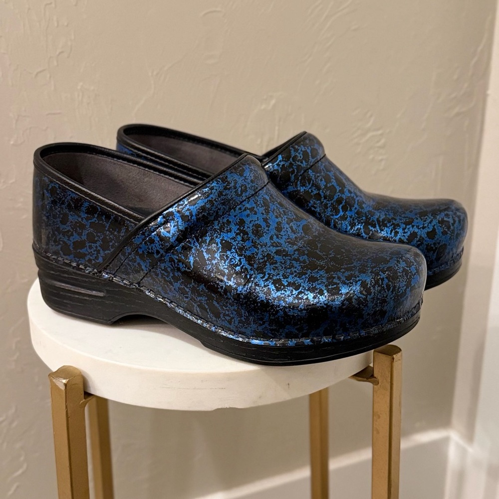 Dansko XP Professional Clogs – Blue Black Marbled Leather – Size 39 - Picture 8 of 8